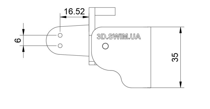 Механізм повороту відеокамер DJI O3 з цифровим сервоприводом EMAX ES08MDII для 10 дюймових FPV дронів