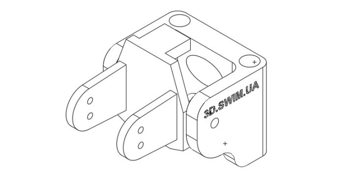 Механізм повороту відеокамер DJI O3 з цифровим сервоприводом EMAX ES08MDII для 10 дюймових FPV дронів